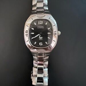 Fossil Blue Rectangle Stainless Steel Men’s Watch